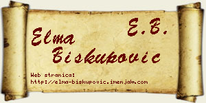 Elma Biskupović vizit kartica